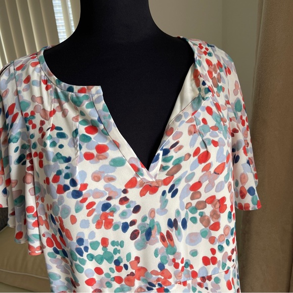 Maeve Anthropologie Watercolor Dot Shift lined Dress XS - Picture 7 of 11